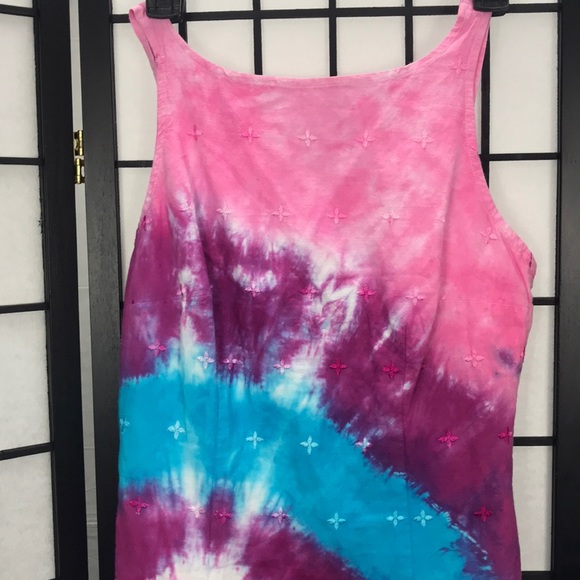 Hand Tied TYE DYE Dress NWOT - Picture 4 of 8